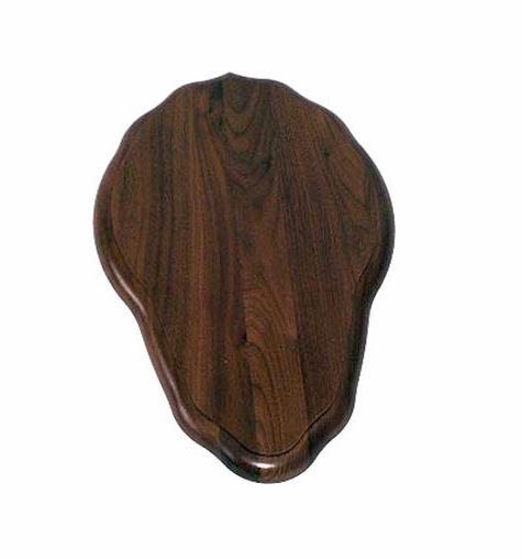 Walnut Red Deer Skull Shield 11 1/4" x 17 1/2"