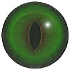 green cat eyes 18mm