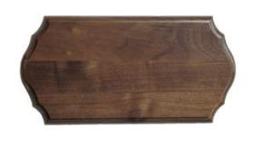 walnut wall or table plaque 10